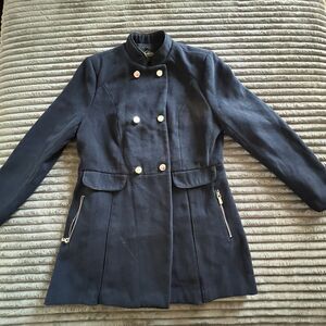 Schatz Navy Blue Coat  Double Breasted Botton Great Condition